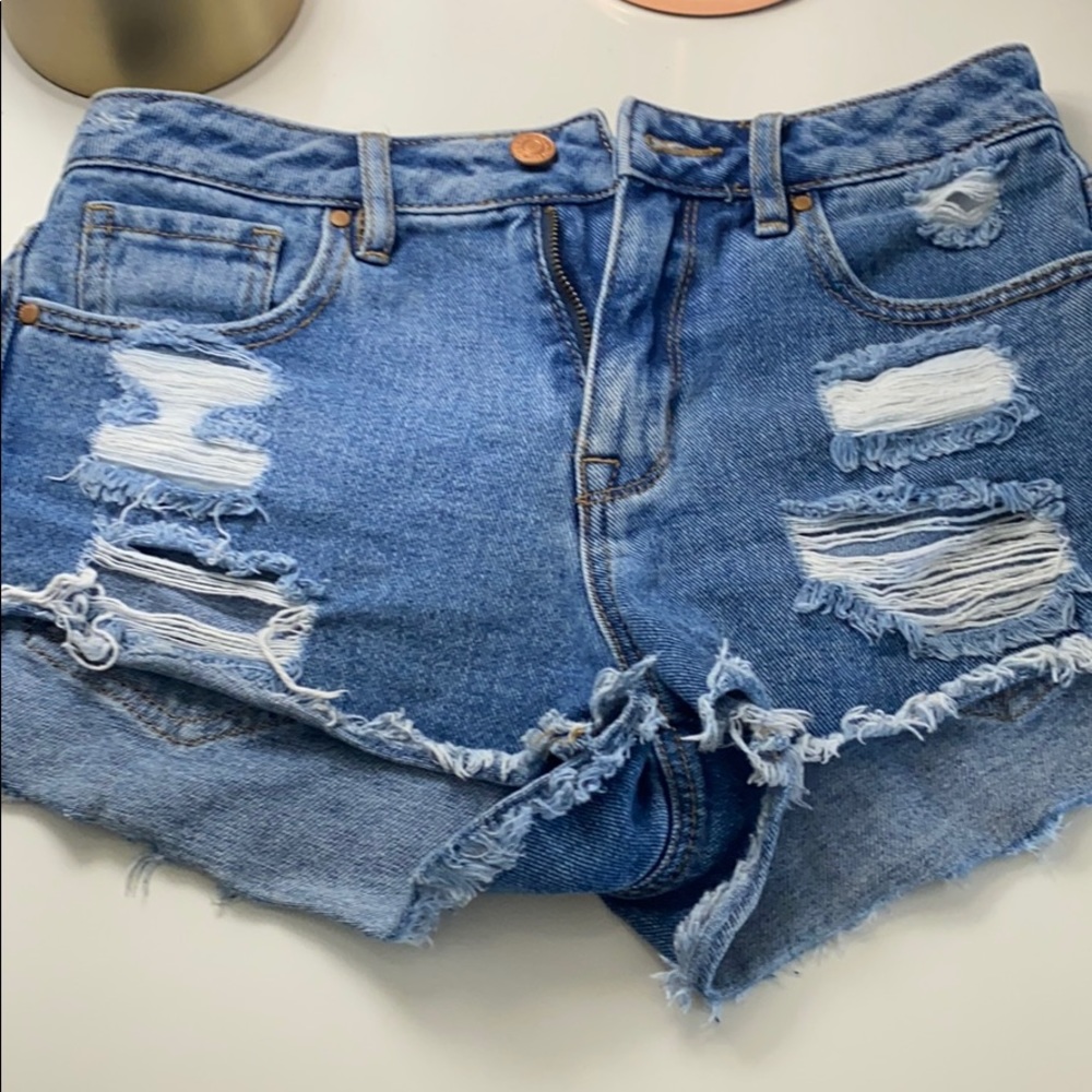 Pac sun Ripped jean shorts